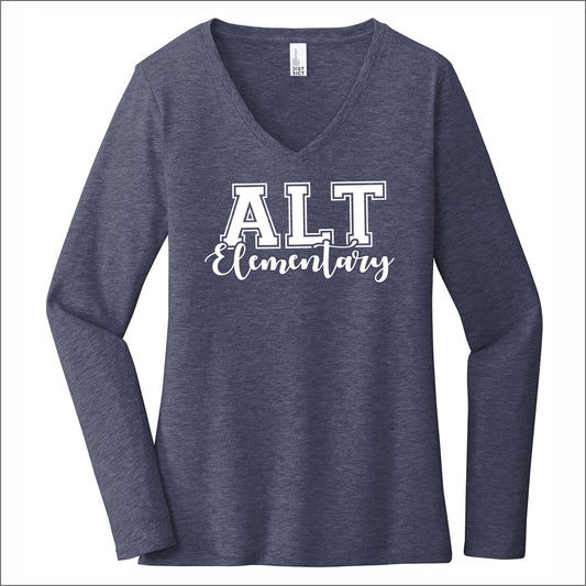 Angelo L Tomaso Ladies VIT V-Neck Long Sleeve T