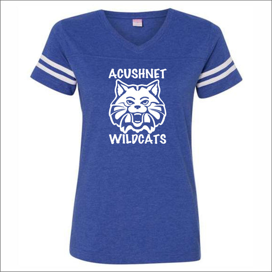 Acushnet Elementary Staff Ladies Vintage Football T