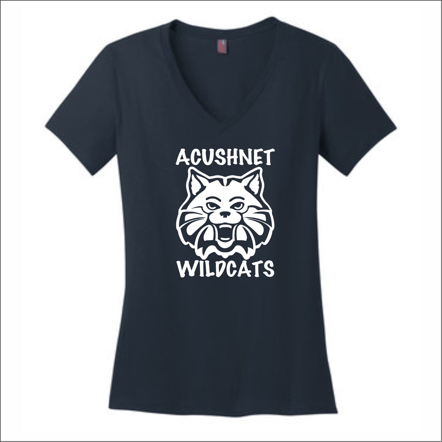 Acushnet Elementary Staff Ladies Perfect V-Neck T-shirt