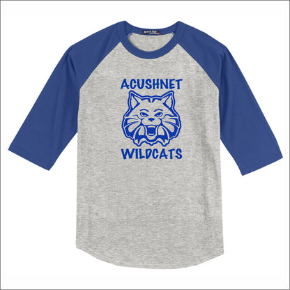 Acushnet Elementary Staff 3/4 Sleeve Baseball T-shirt