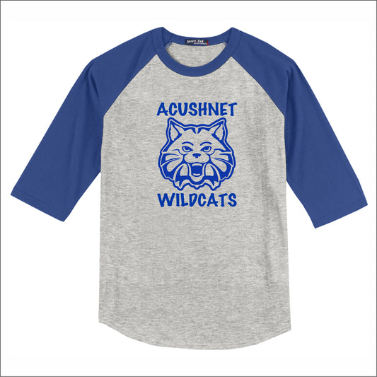 Acushnet Elementary Staff 3/4 Sleeve Baseball T-shirt