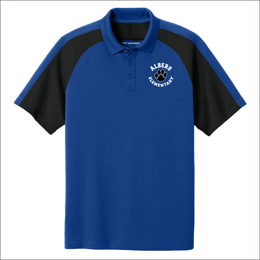 Albers Elementary Wearever Performance Pique Colorblock Polo