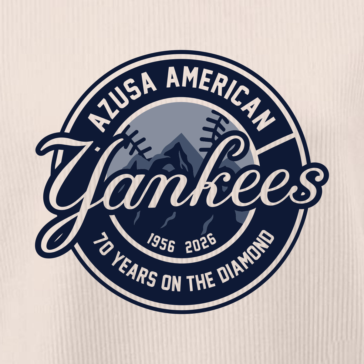 Azusa ALL Yankees Ladies Modern Cord Crew