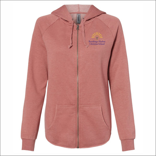 Brookings Harbor Christian Ladies Wave Wash Full-Zip Hoodie