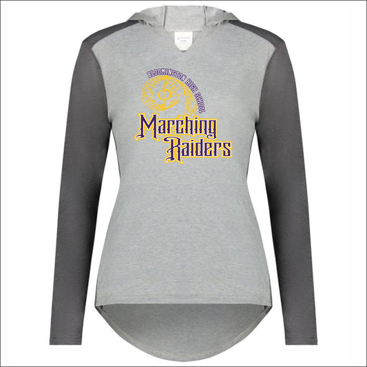 BHS Marching Raiders Ladies Vintage GameDay Hooded Long Slv Tee