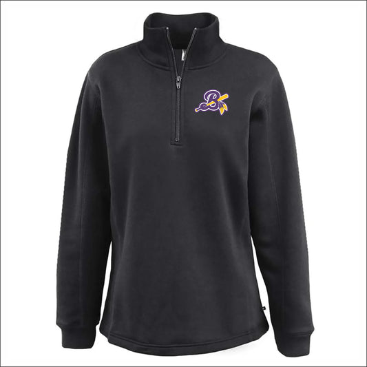 BHS Baseball Ladies Open Bottom 1/4 Zip Sweatshirt