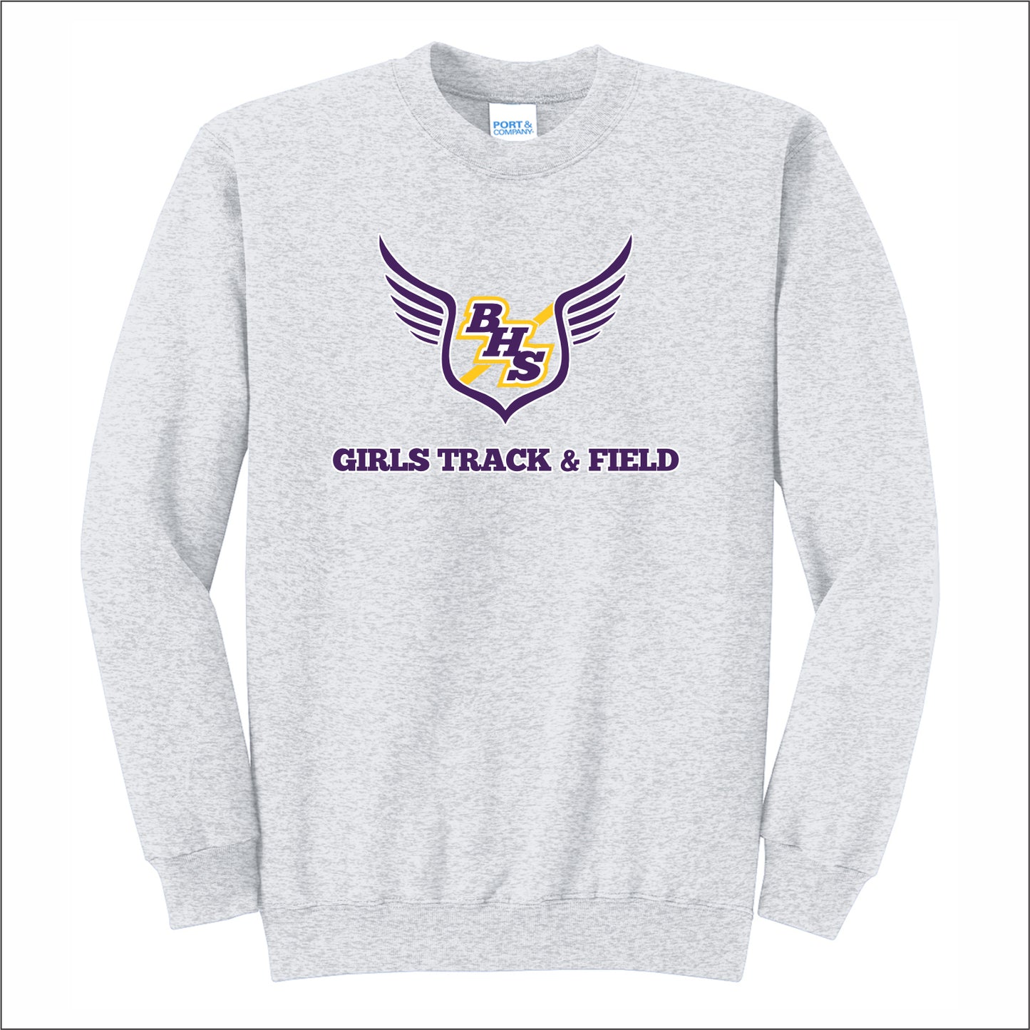 BHS Girls Track Crewneck Sweatshirt
