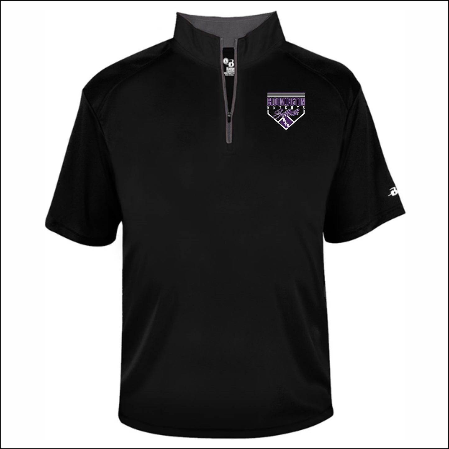 BJHS Softball Performance Short Sleeve 1/4 Zip