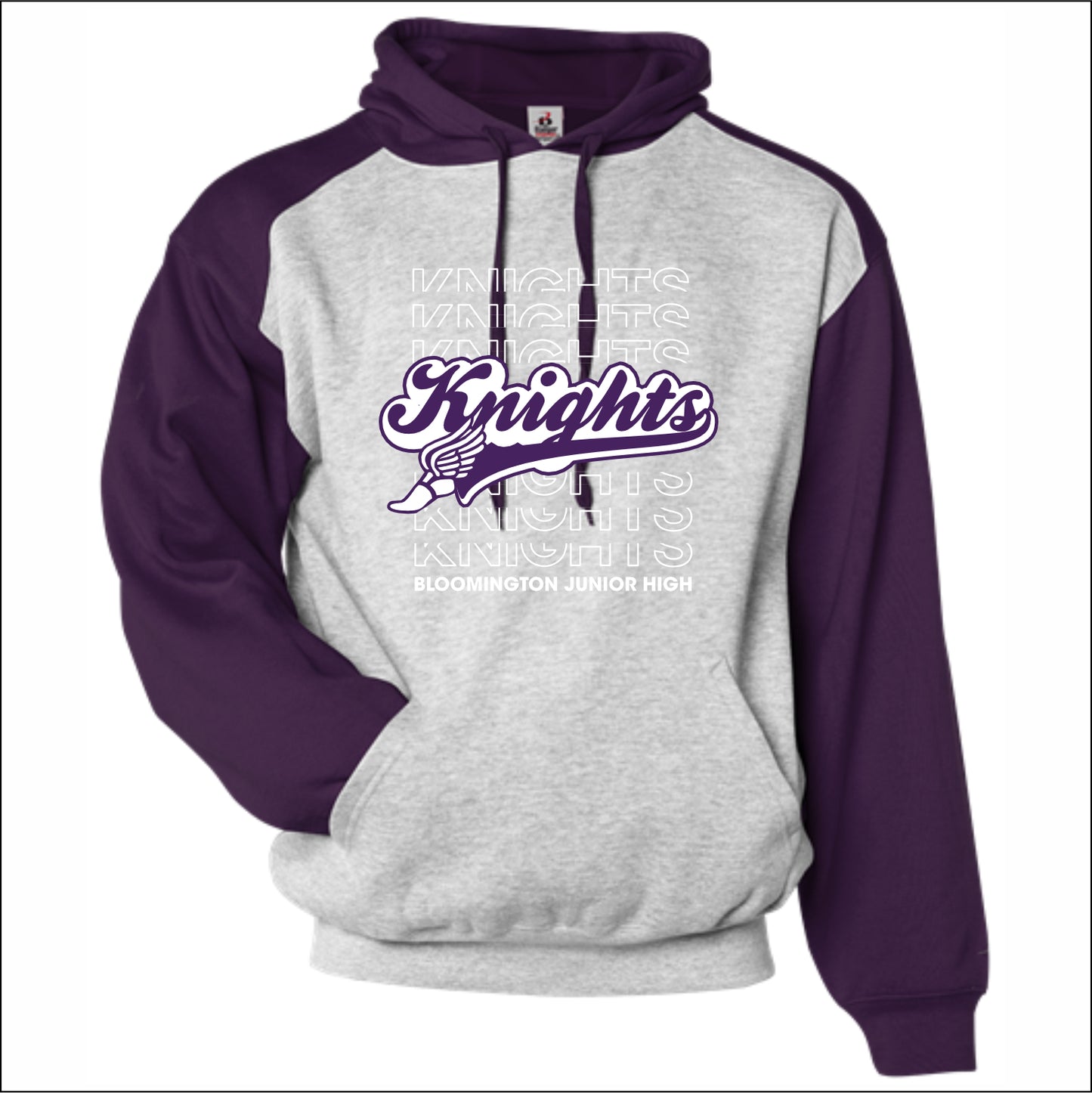 BJHS Track Contrast Hooded Sweatshirt - Design B