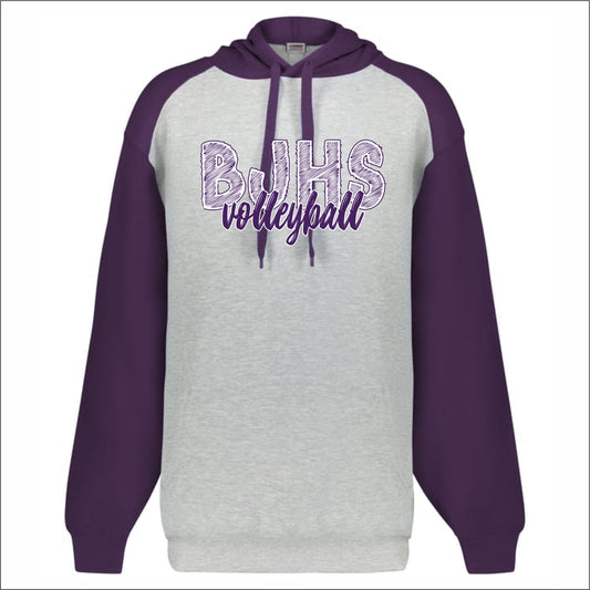 BJHS Volleyball Contrast Hooded Sweatshirt