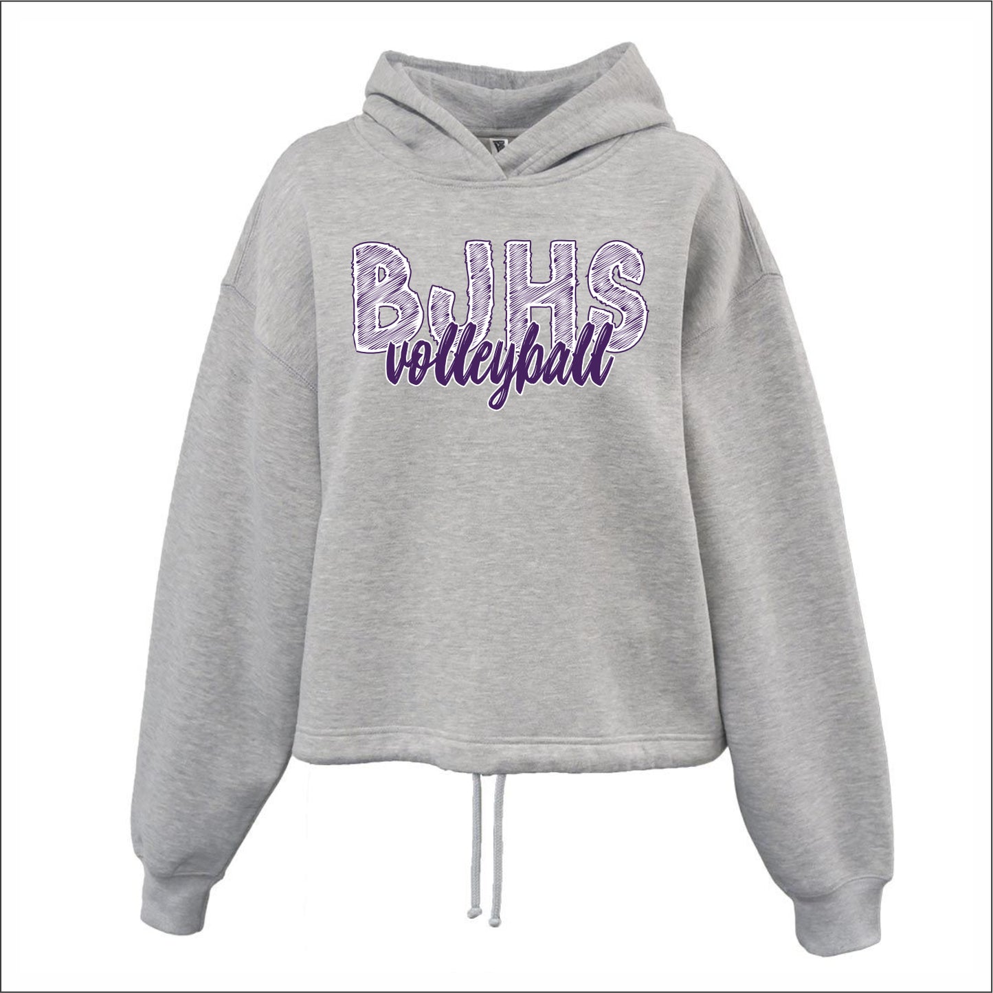 BJHS Volleyball Ladies Cinch Waist Soft Sponge Hoodie