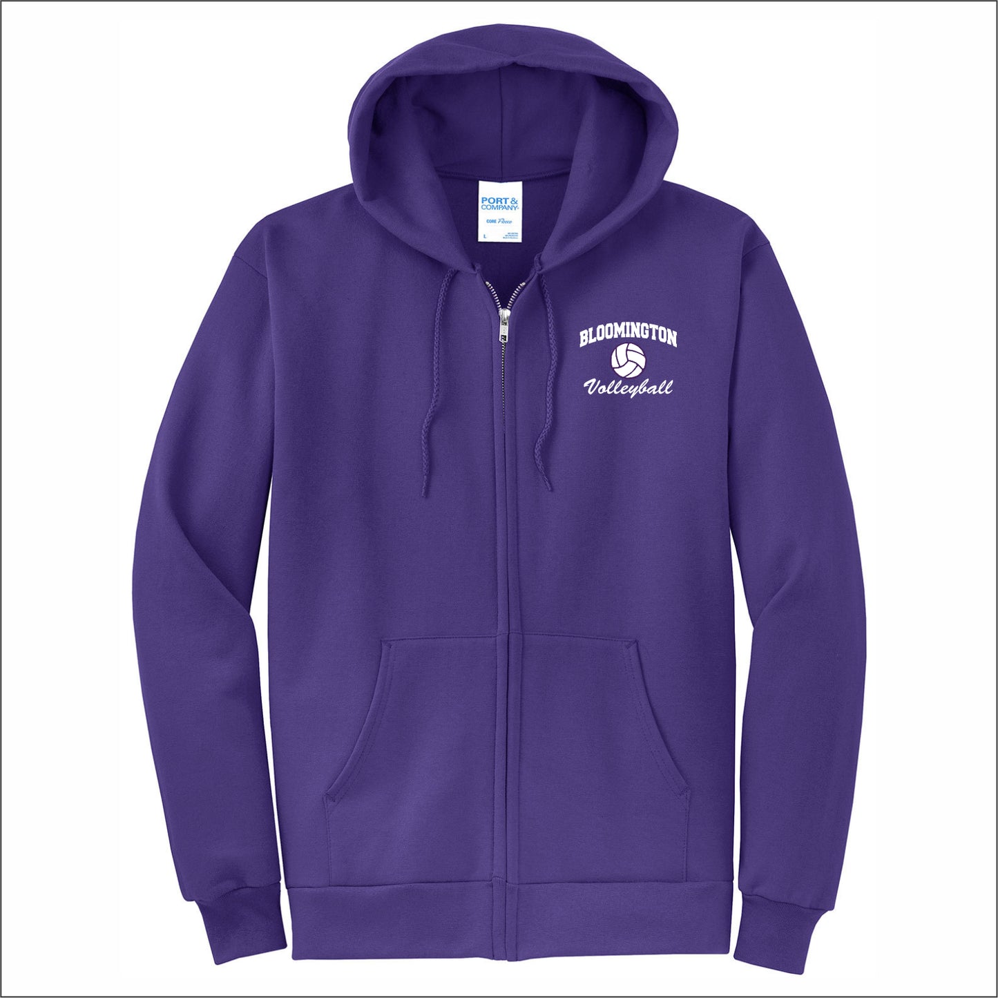 BJHS Volleyball Full-Zip Hooded Sweatshirt