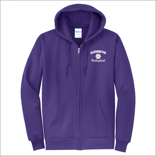 BJHS Volleyball Full-Zip Hooded Sweatshirt