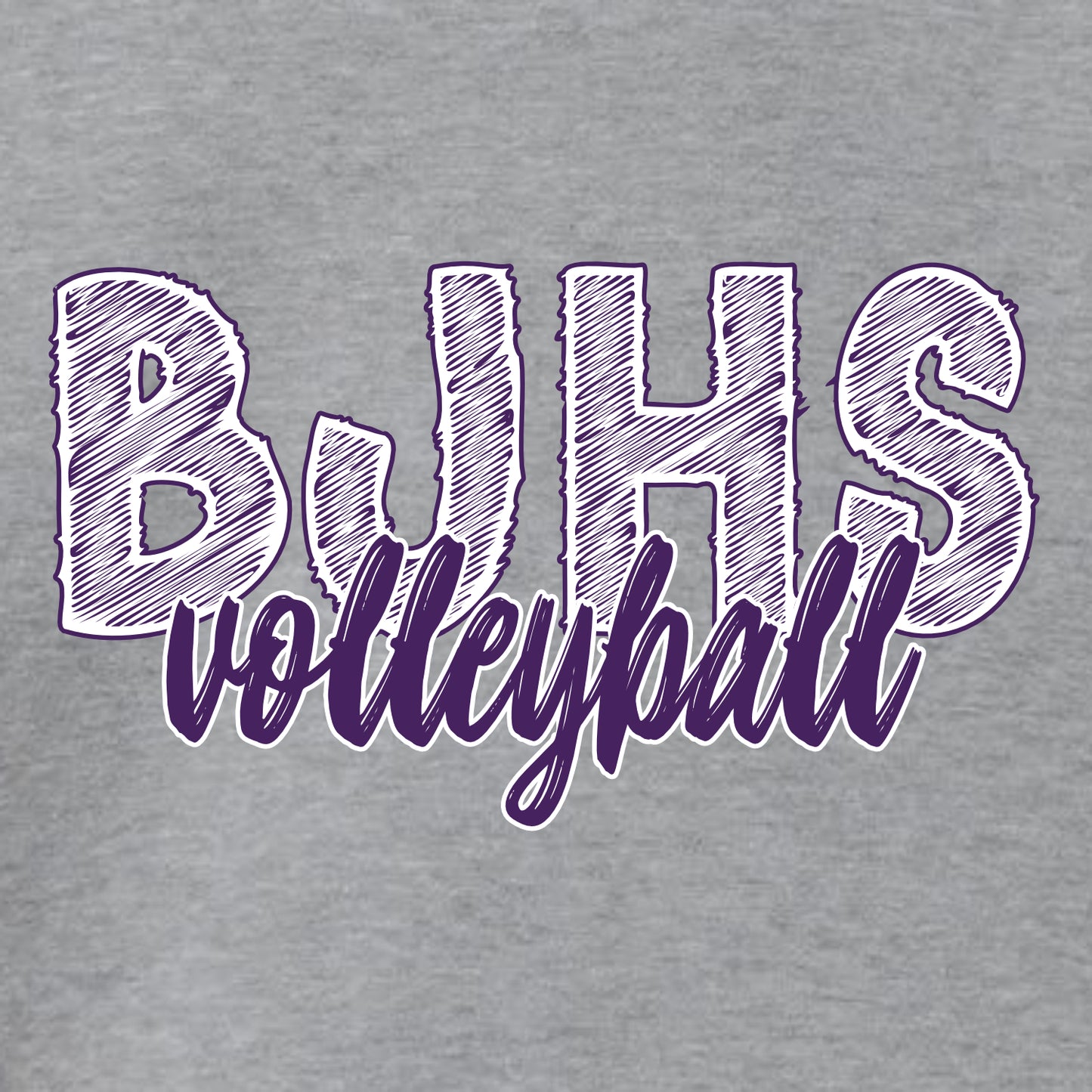 BJHS Volleyball Ladies Micro Rib Raglan Baby Tee