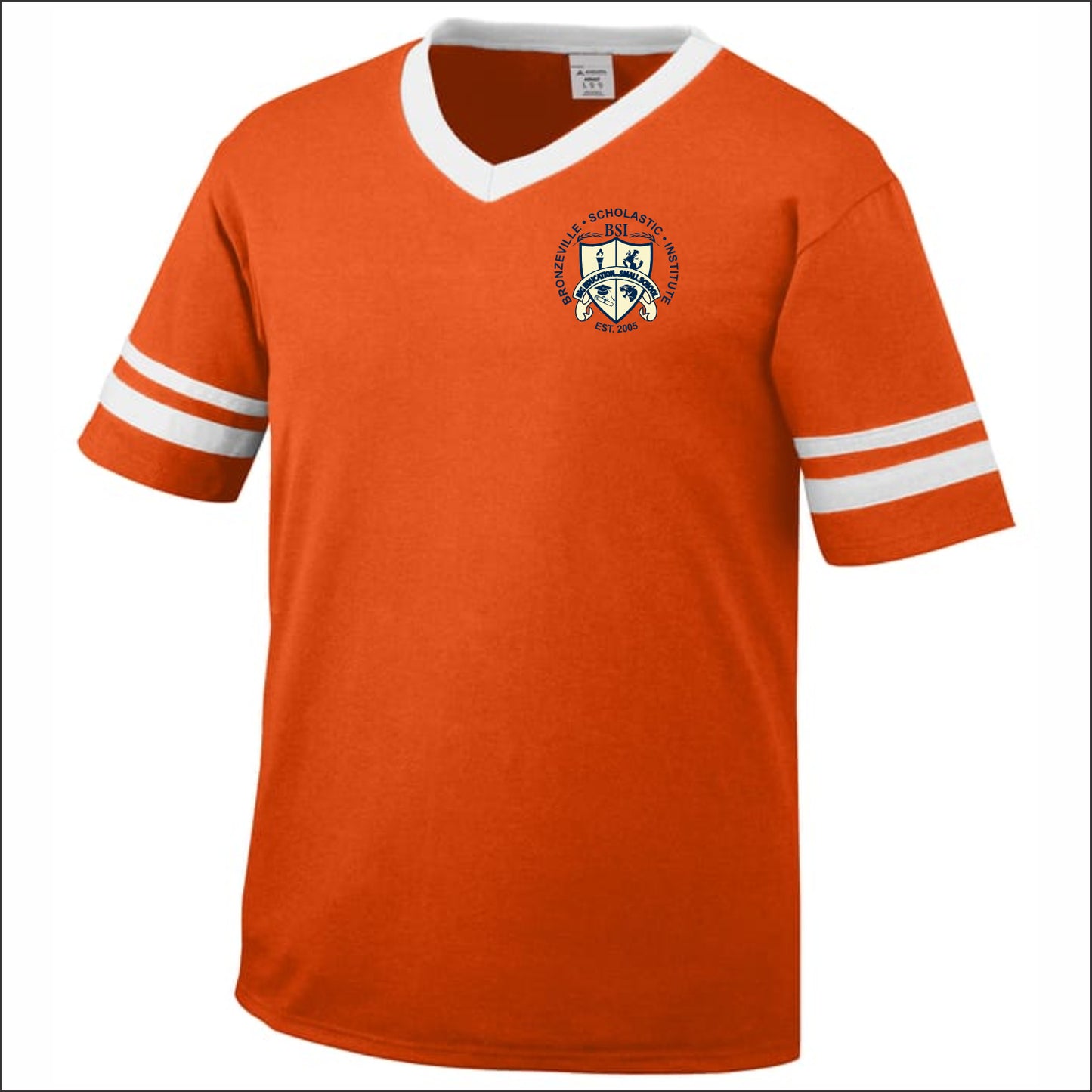 Bronzeville Scholastic Inst. Sleeve Stripe V-Neck Jersey