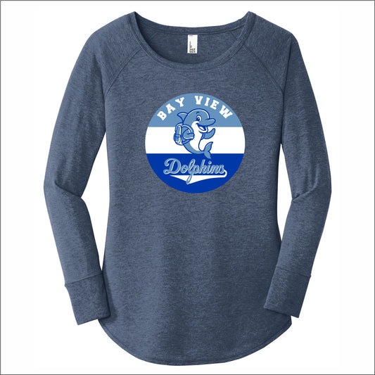 Bay View Elementary Ladies Tri-Blend Long Sleeve Tunic Tee