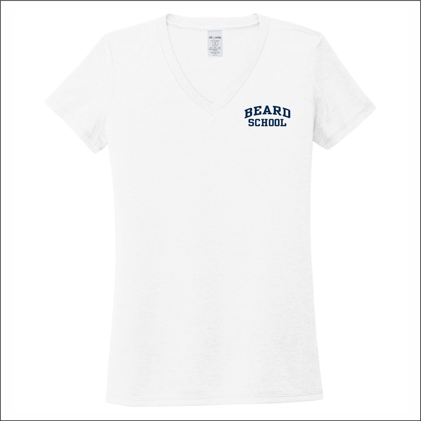 Beard School Allmade Sustainable Ladies V-Neck Tee - EMB