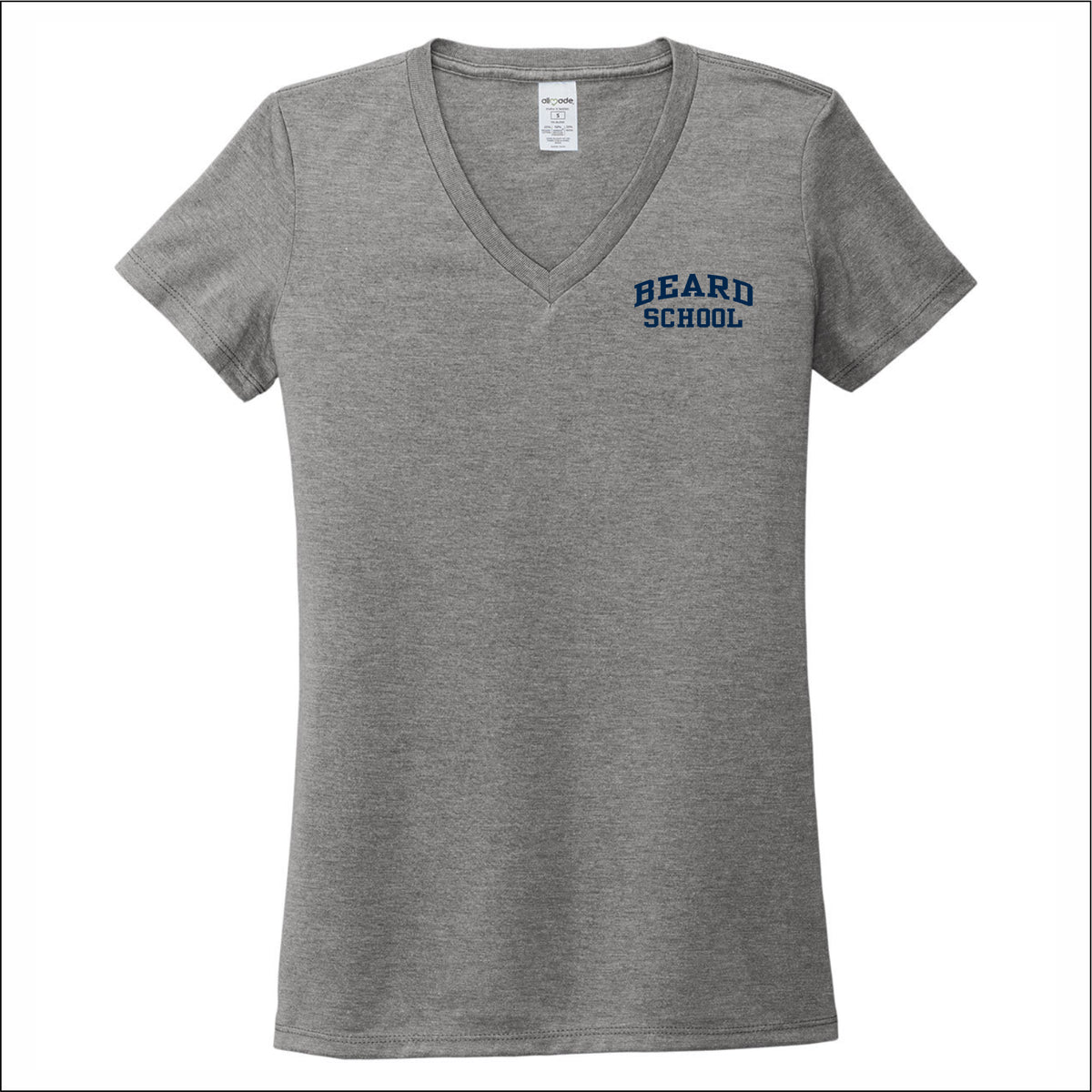 Beard School Allmade Sustainable Ladies V-Neck Tee - EMB