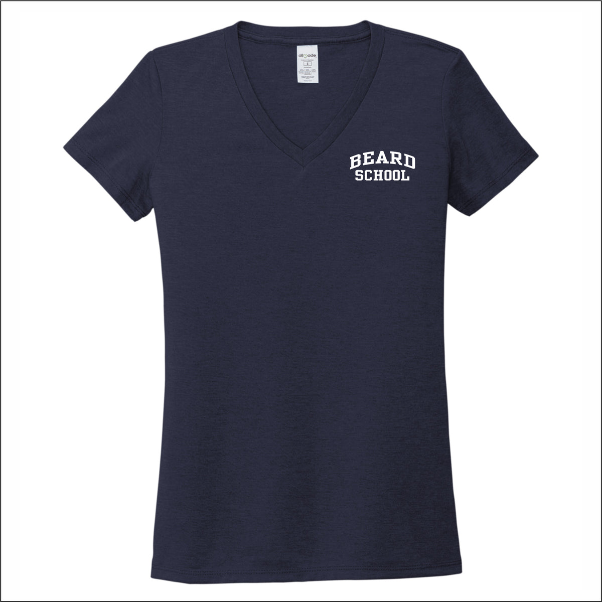 Beard School Allmade Sustainable Ladies V-Neck Tee - EMB