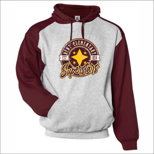 Bent Elementary Contrast Hooded Sweatshirt - Des. B