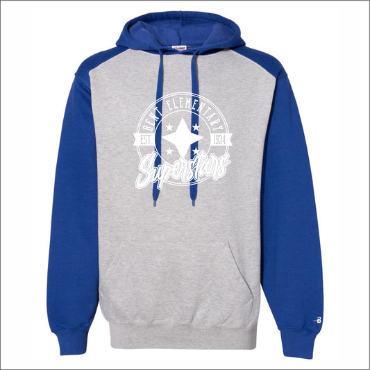 Bent Elementary Contrast Hooded Sweatshirt - Des. C