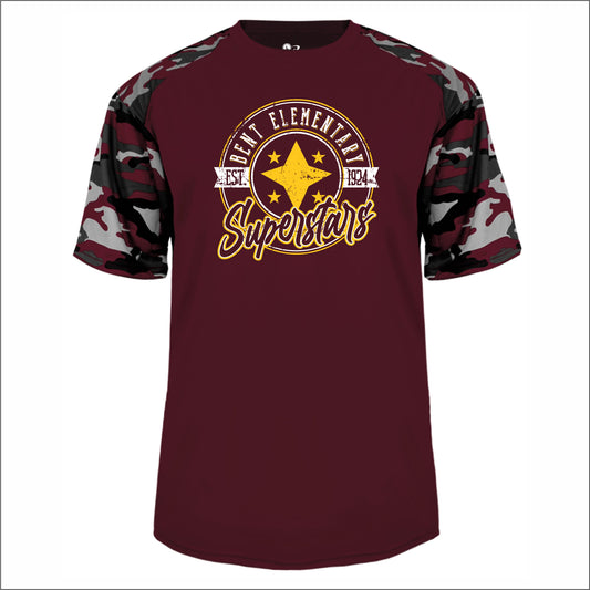 Bent Elementary Camo Sleeve Performance T-shirt