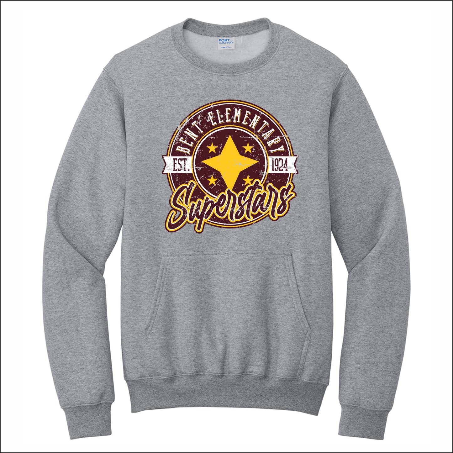 Bent Elementary Crewneck Pouch Pocket Sweatshirt