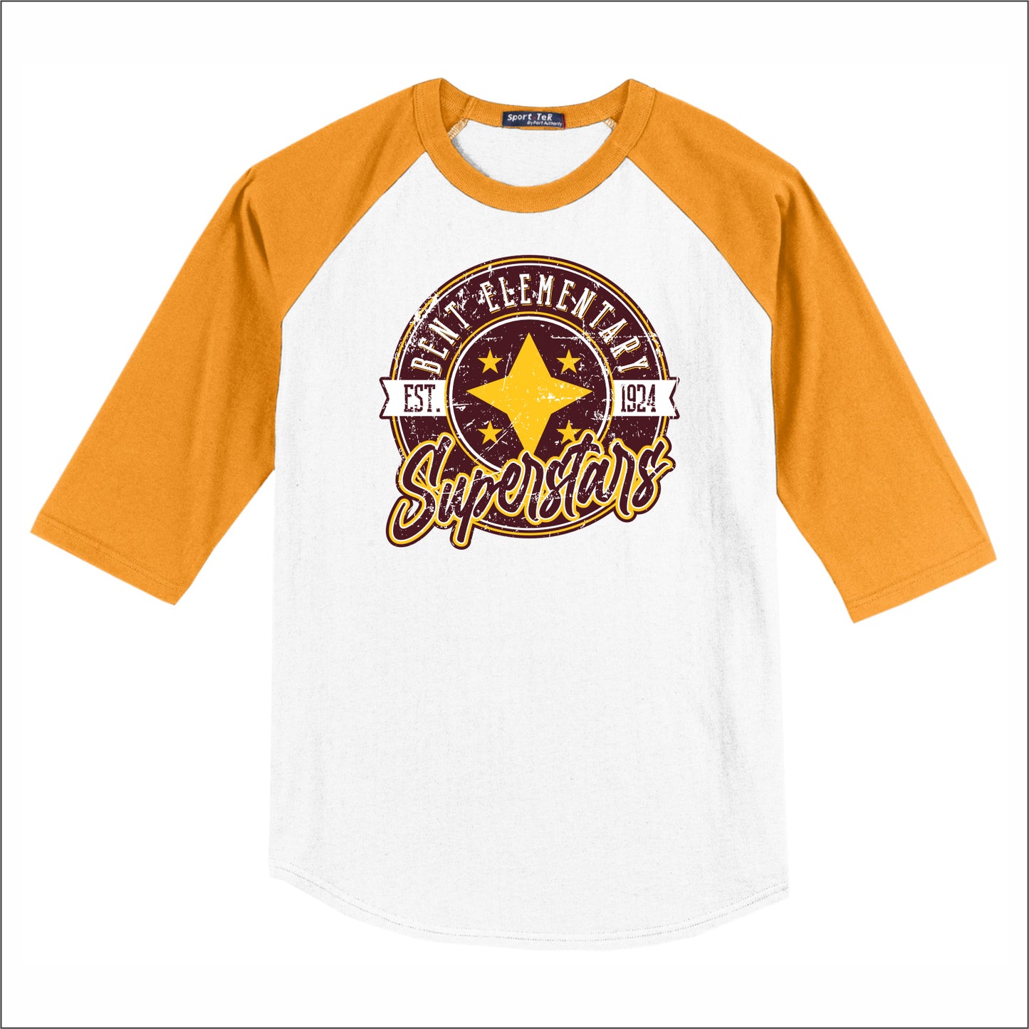 Bent Elementary 3/4 Sleeve Baseball T-shirt