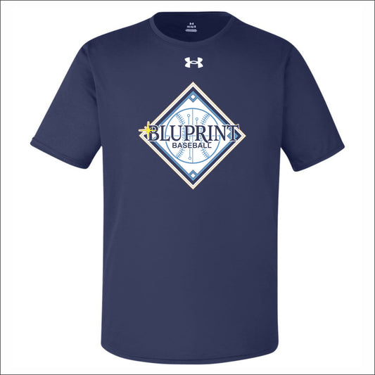 BLU Under Armour Team Tech Performance Tee