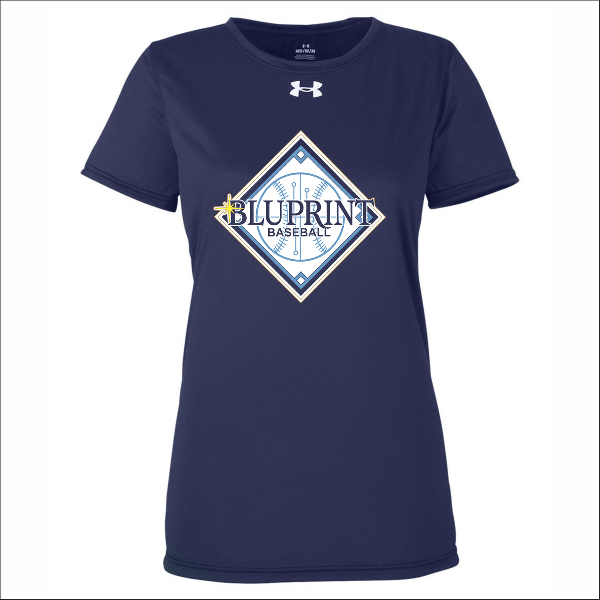 Blu Print Baseball Ladies Under Armour Team Tech Performance T-Shirt
