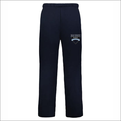 Blu Print Baseball Open Bottom Sweatpants w/pockets