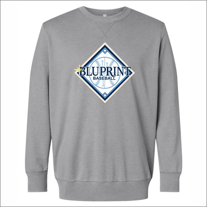 Blu Print Baseball Vintage Wash Crewneck Sweatshirt