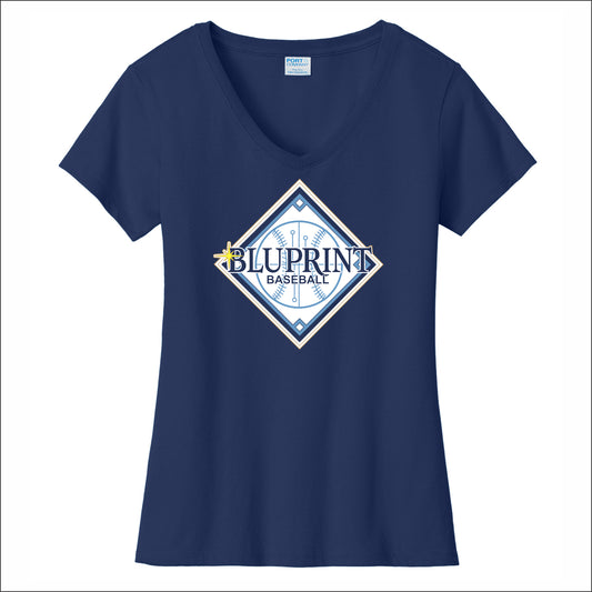 BLU Ladies Long Sleeve Fan Favorite V-Neck Tee