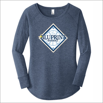 BLU Ladies Tri-Blend Long Sleeve Tunic Tee