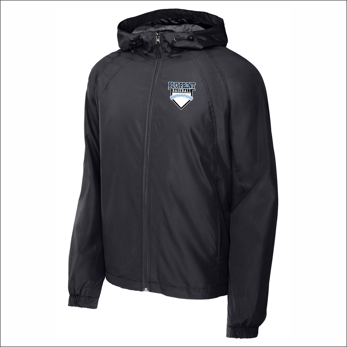 Blu Print Baseball Hooded Jacket