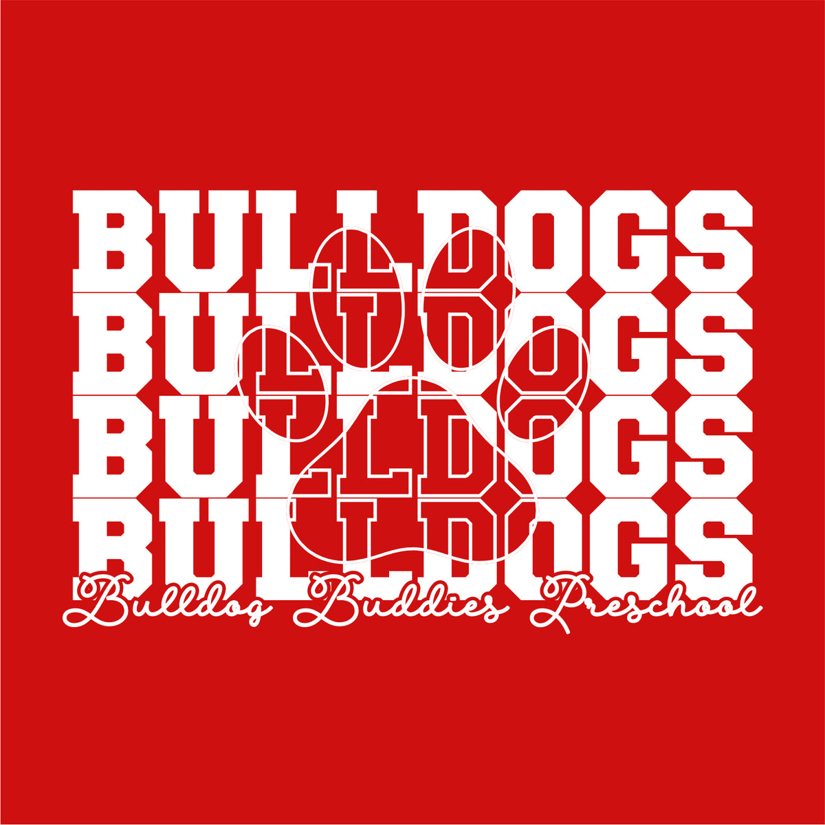 Bulldog Buddies Preschool Toddler Cotton Jersey T - Des. B