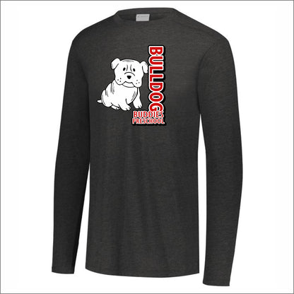 Bulldog Buddies Preschool Tri-Blend Long Sleeve T-shirt - Des. A