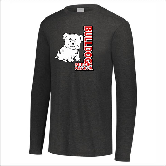 Bulldog Buddies Preschool Tri-Blend Long Sleeve T-shirt - Des. A