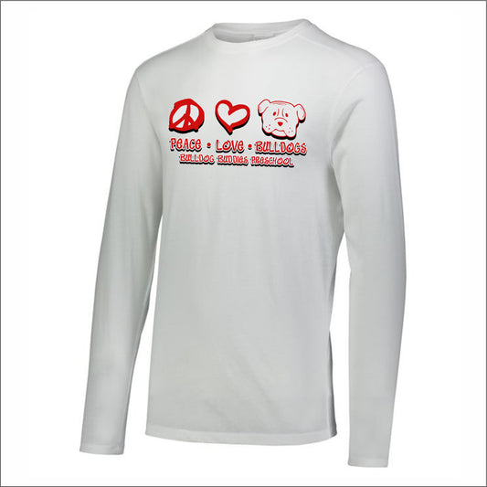 Bulldog Buddies Preschool Tri-Blend Long Sleeve T-shirt - Des. B