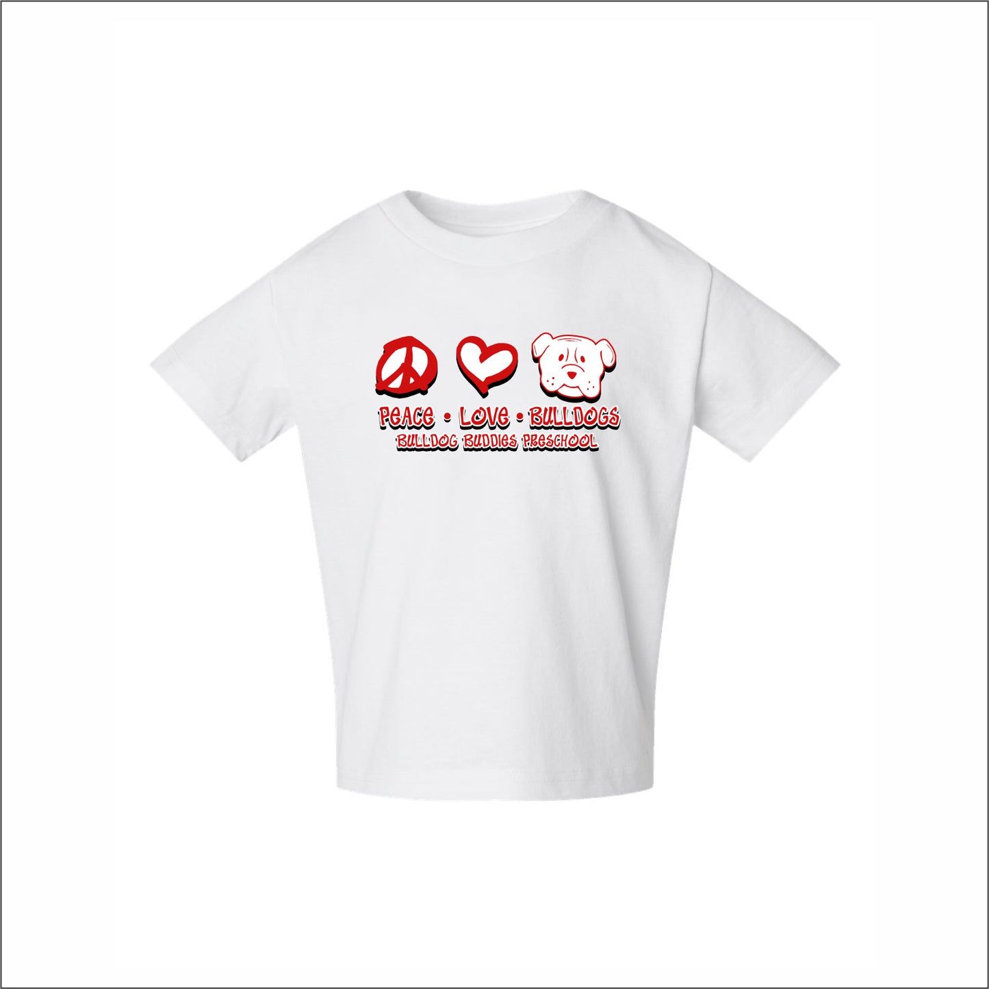 Bulldog Buddies Preschool Toddler Cotton Jersey T - Des. B
