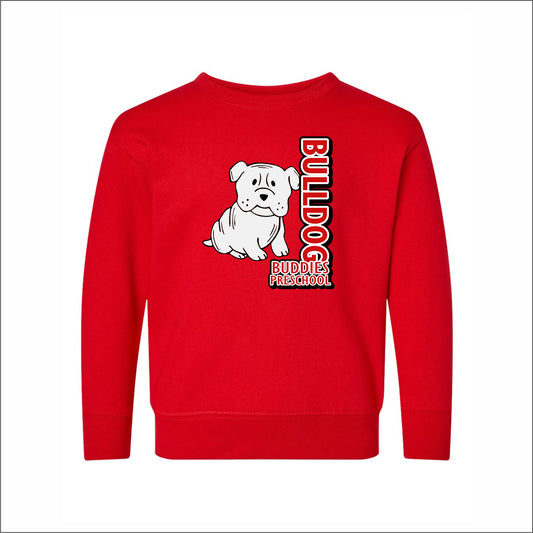 Bulldog Buddies Preschool Toddler Crewneck Sweatshirt - Des. A