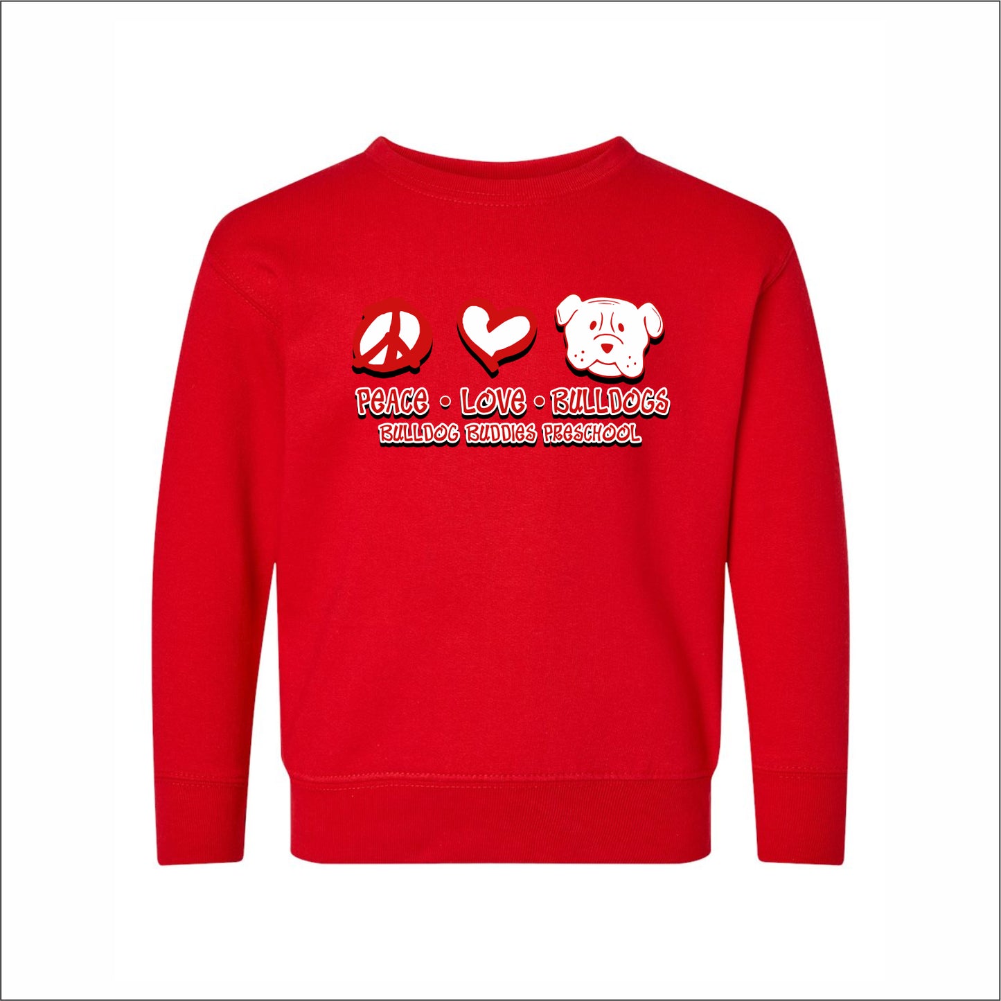 Bulldog Buddies Preschool Toddler Crewneck Sweatshirt - Des. B