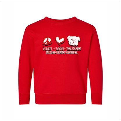 Bulldog Buddies Preschool Toddler Crewneck Sweatshirt - Des. B
