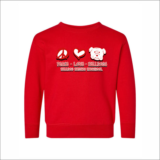 Bulldog Buddies Preschool Toddler Crewneck Sweatshirt - Des. B