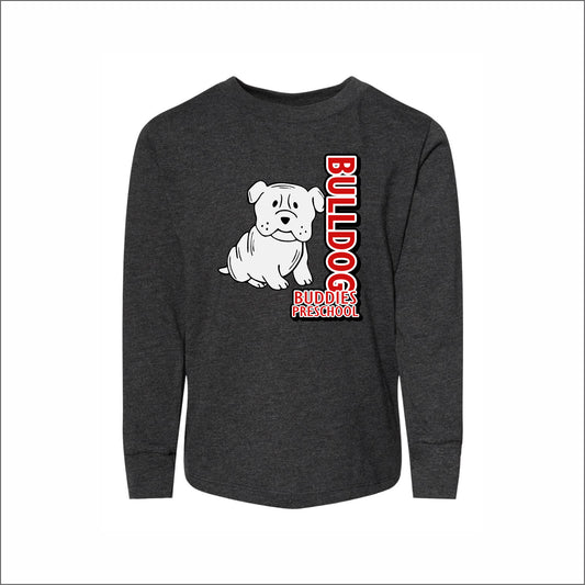 Bulldog Buddies Preschool Toddler Soft Jersey Long Sleeve Tee - Des. A