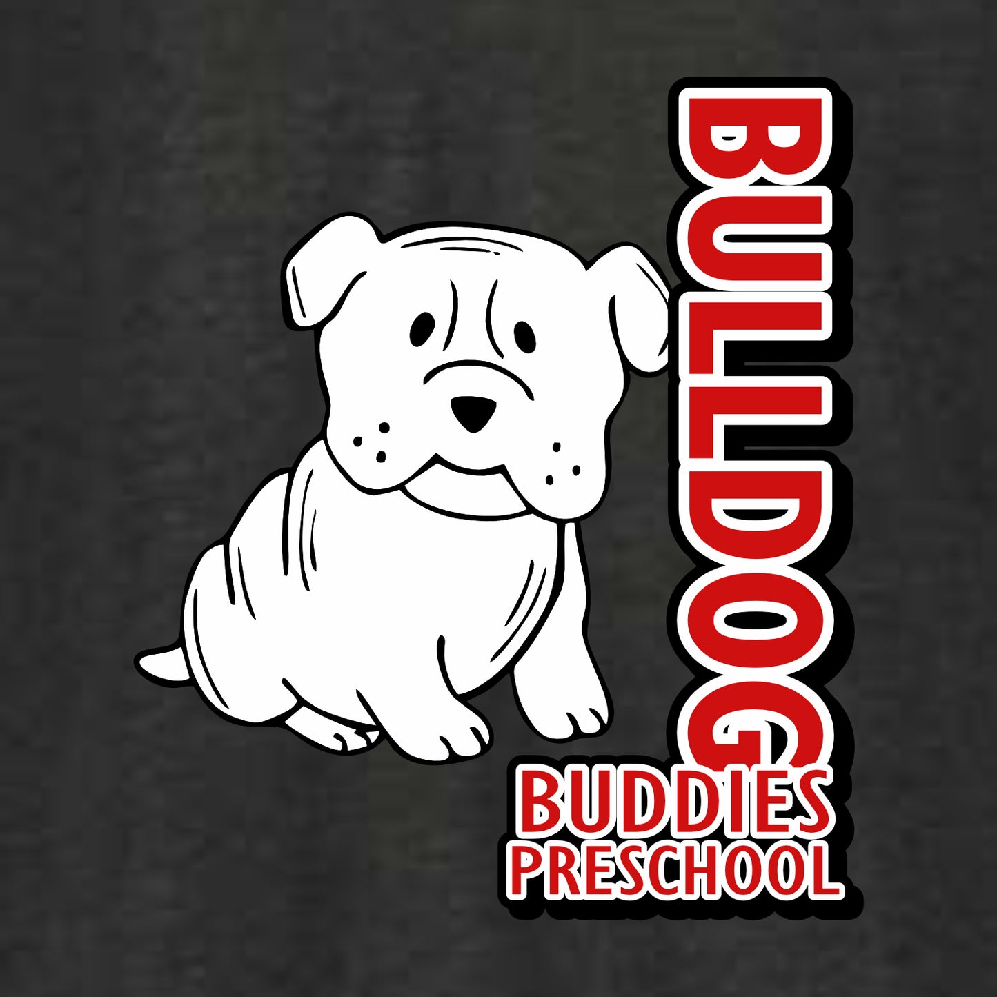 Bulldog Buddies Preschool Toddler Soft Jersey Long Sleeve Tee - Des. A