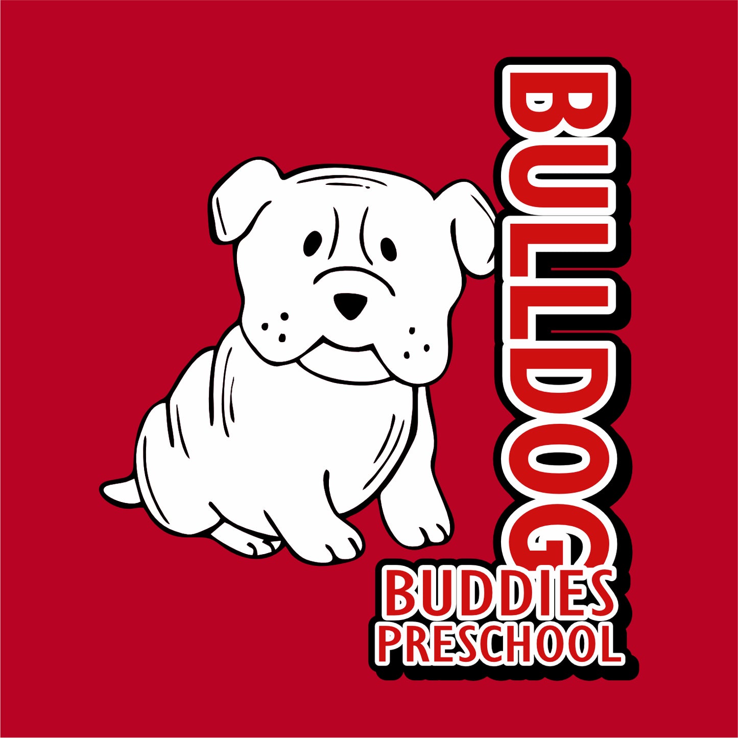 Bulldog Buddies Preschool Toddler Crewneck Sweatshirt - Des. A