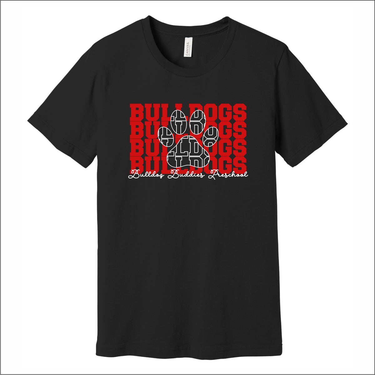 Bulldog Buddies Preschool Soft Jersey T-shirt - Des. B
