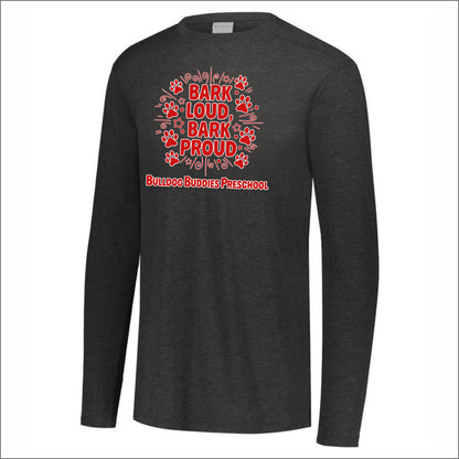 Bulldog Buddies Preschool Tri-Blend Long Sleeve T-shirt - Des. A