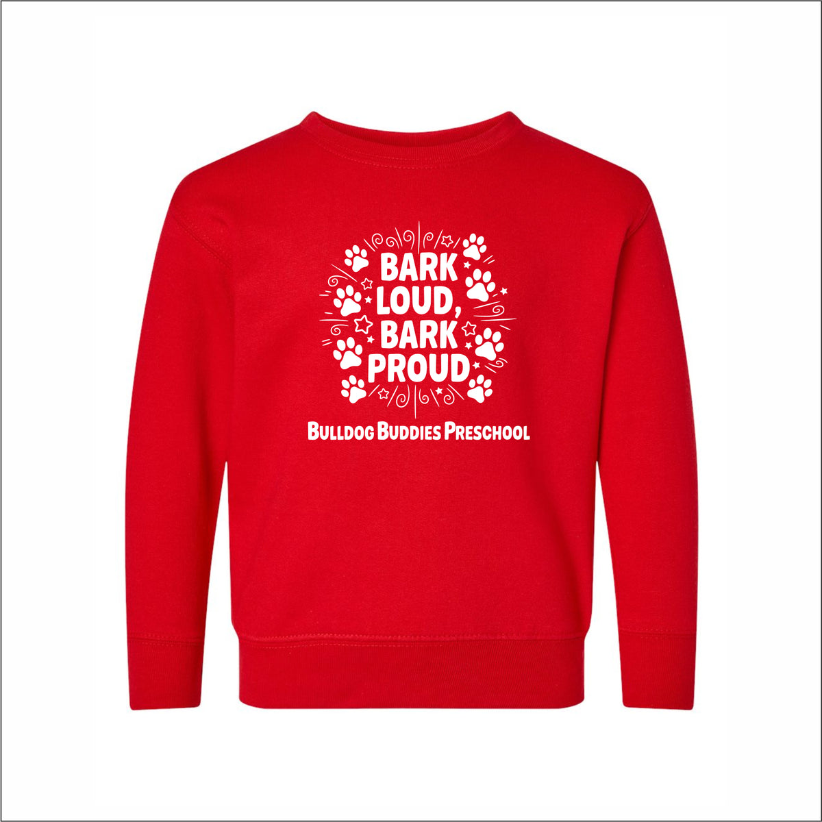 Bulldog Buddies Preschool Toddler Crewneck Sweatshirt - Des. A
